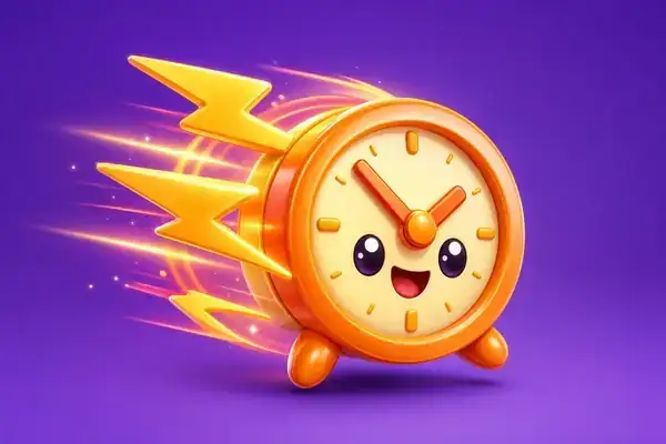 Speedy clock icon for instant browser play